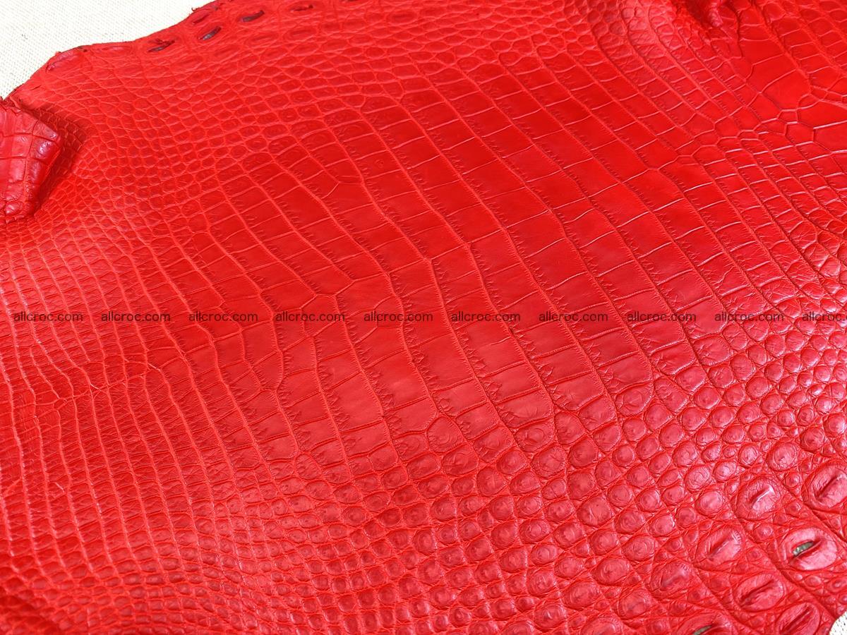 Crocodile skin belly part 30cm red ferrari color 1455 Foto 5