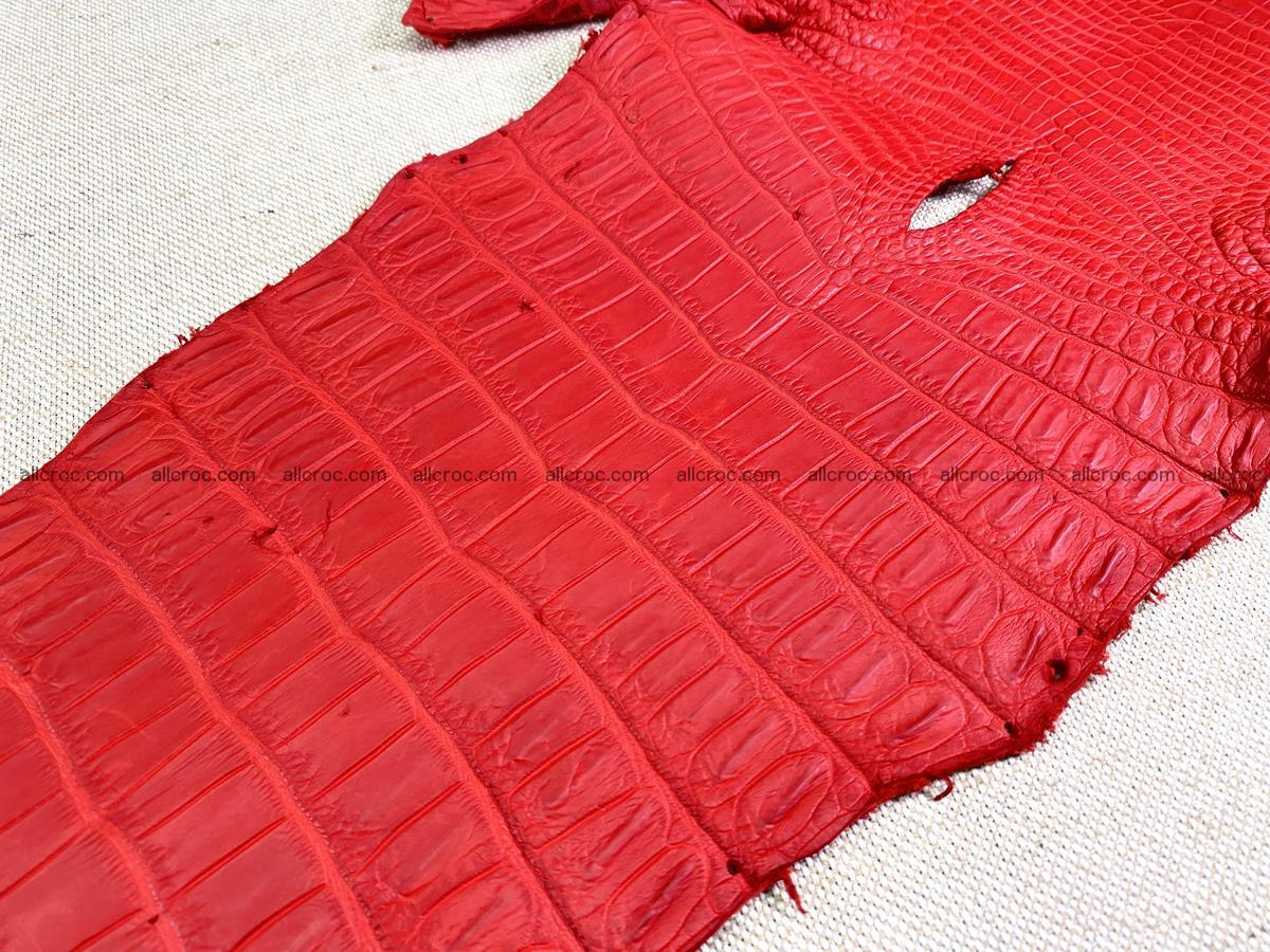 Crocodile skin belly part 30cm red ferrari color 1455 Foto 6