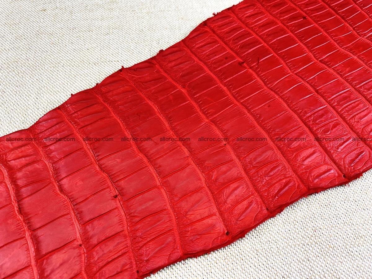 Crocodile skin belly part 30cm red ferrari color 1455 Foto 7