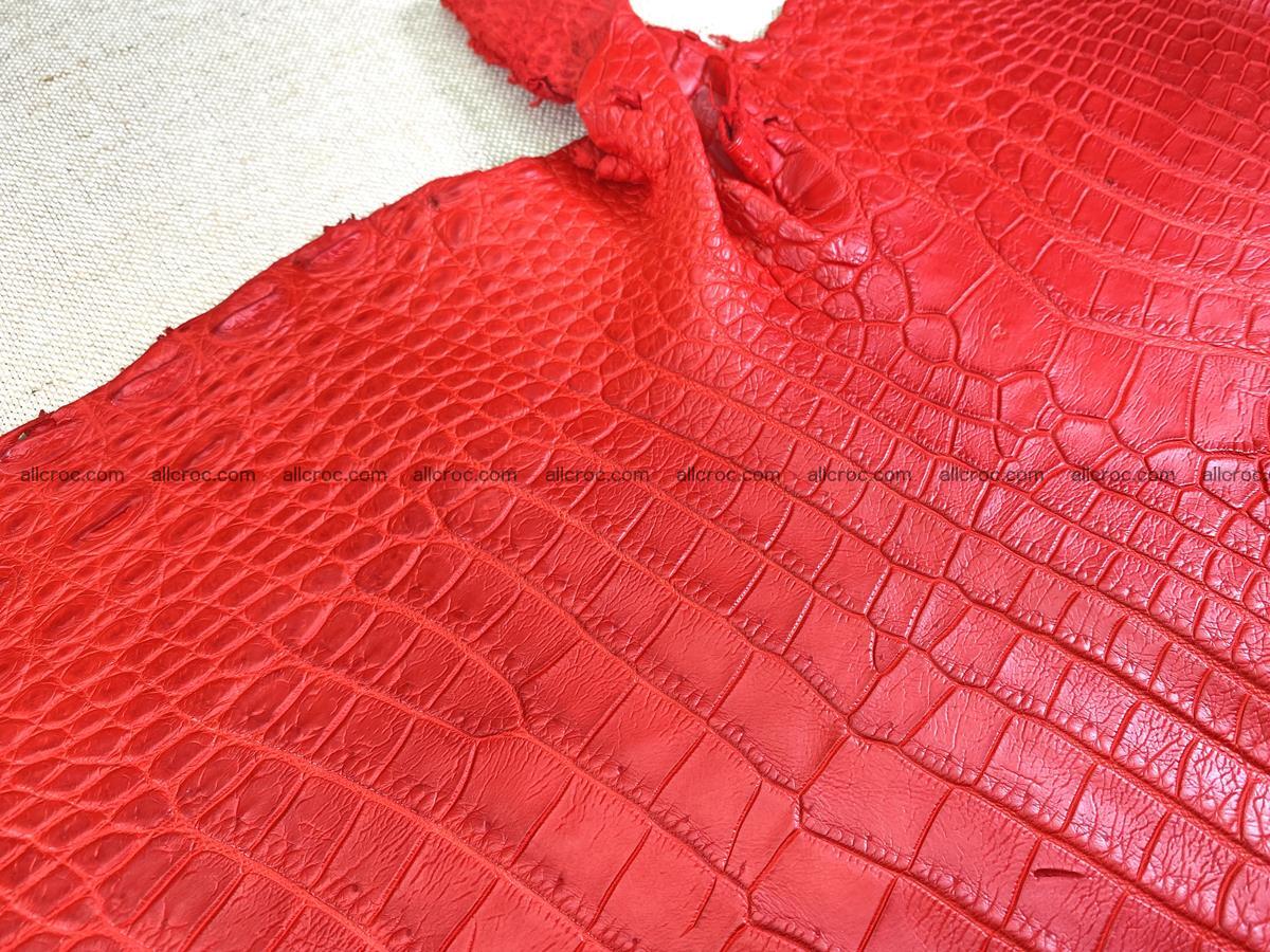 Crocodile skin belly part 33cm red ferrari color 1457 Foto 0