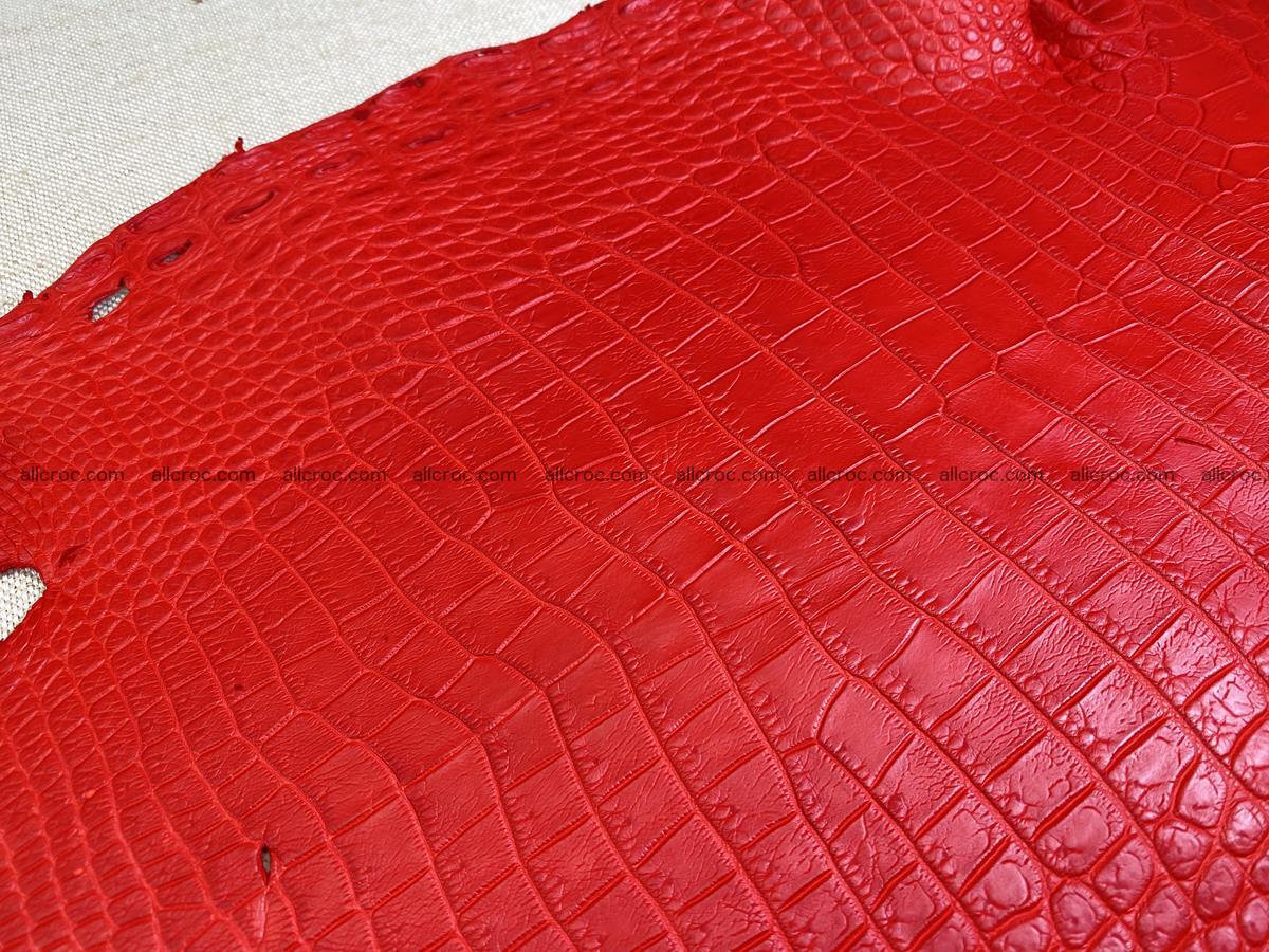 Crocodile skin belly part 33cm red ferrari color 1457 Foto 3