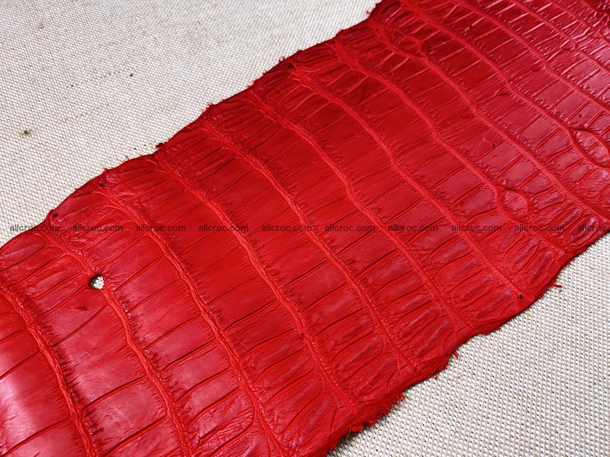 Crocodile skin belly part 33cm red ferrari color 1457 Foto 5