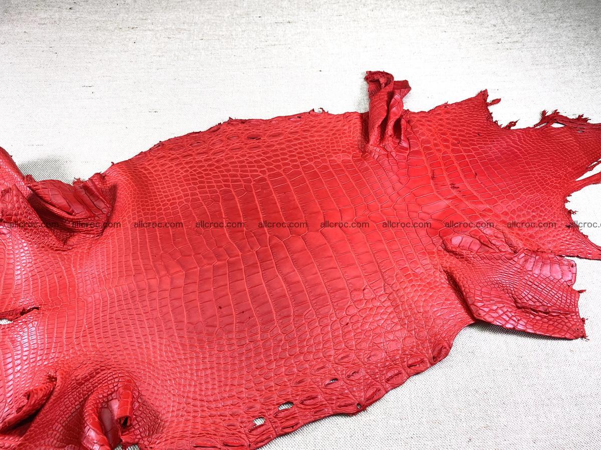 Crocodile skin belly part 34cm red ferrari color 1458 Foto 1