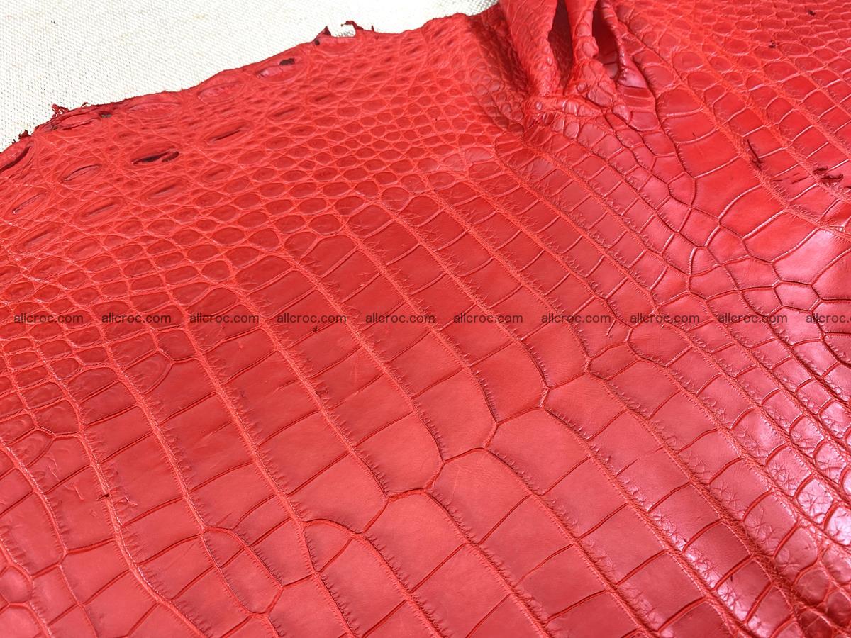 Crocodile skin belly part 34cm red ferrari color 1458 Foto 0