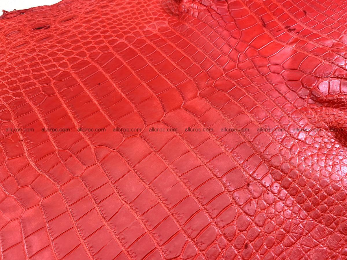 Crocodile skin belly part 34cm red ferrari color 1458 Foto 9