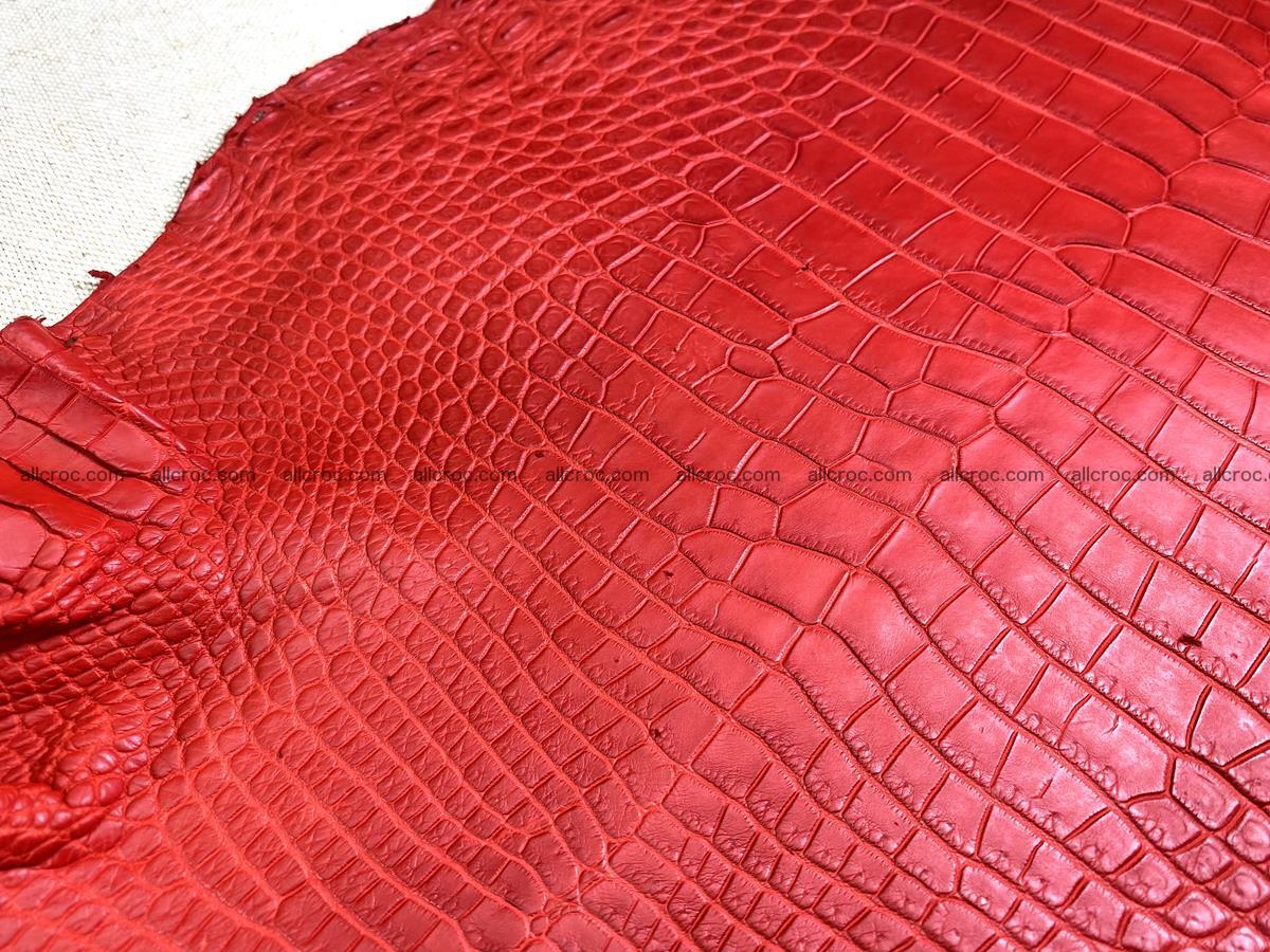 Crocodile skin belly part 34cm red ferrari color 1458 Foto 10