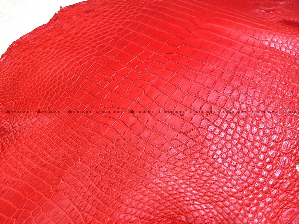 Crocodile skin belly part 34cm red ferrari color 1458 Foto 5