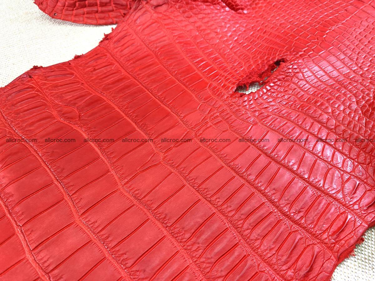 Crocodile skin belly part 34cm red ferrari color 1458 Foto 6