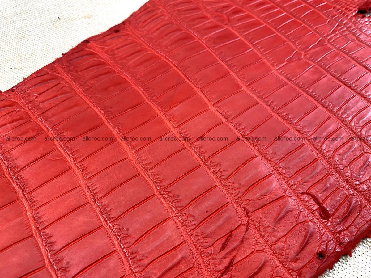 Crocodile skin belly part 34cm red ferrari color 1458 Foto 7