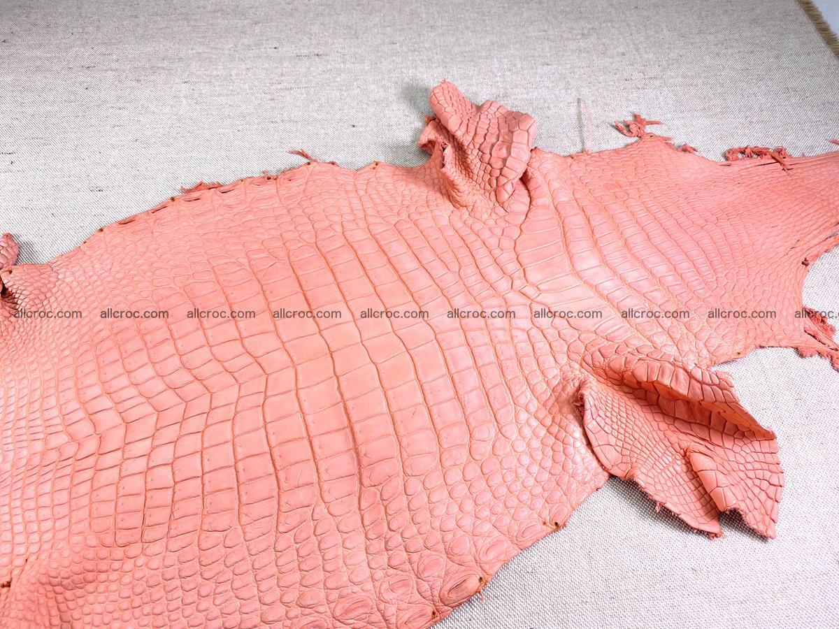 Crocodile skin belly part 32cm salmon color 1471 Foto 1
