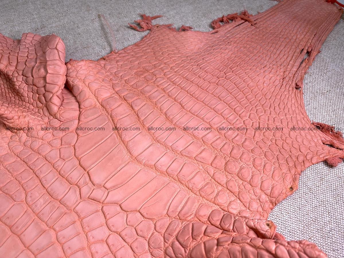 Crocodile skin belly part 32cm salmon color 1471 Foto 2