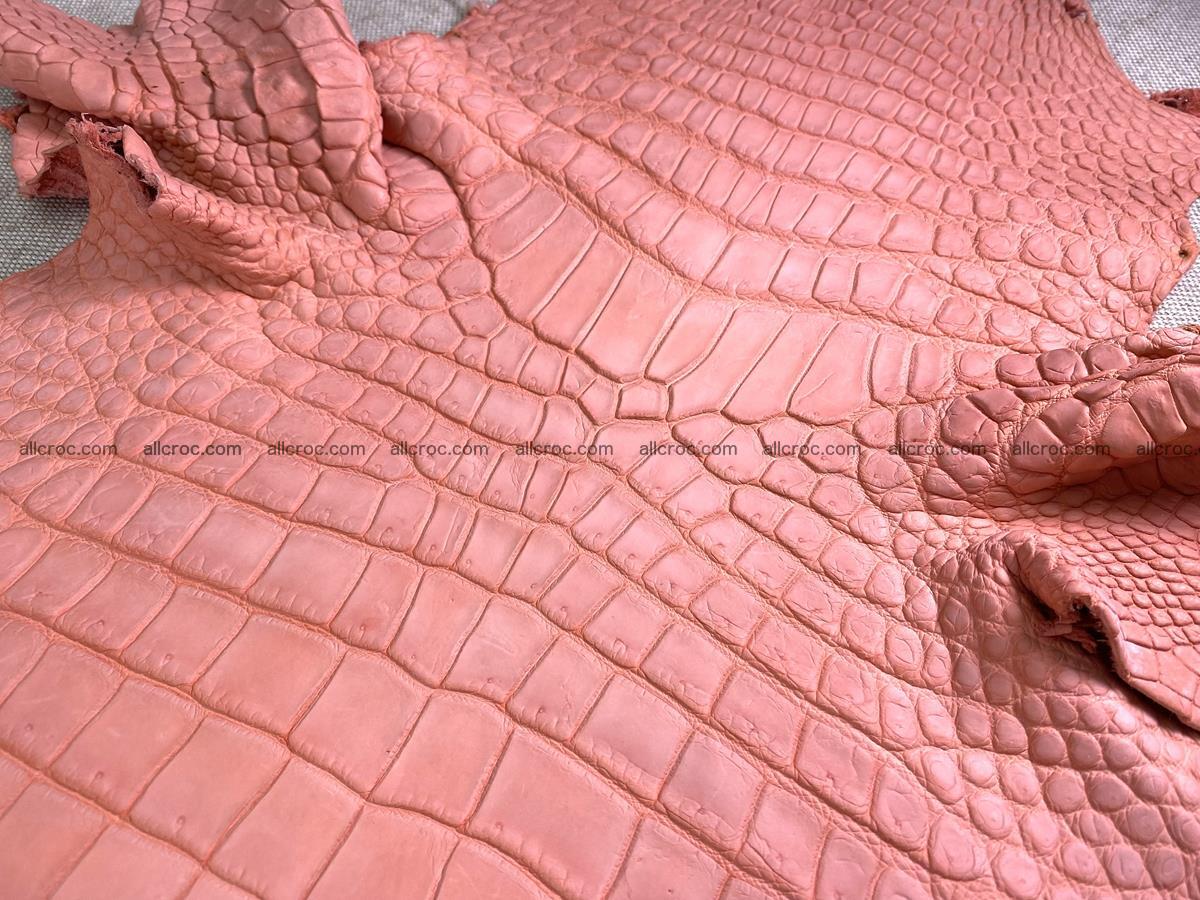 Crocodile skin belly part 32cm salmon color 1471 Foto 3