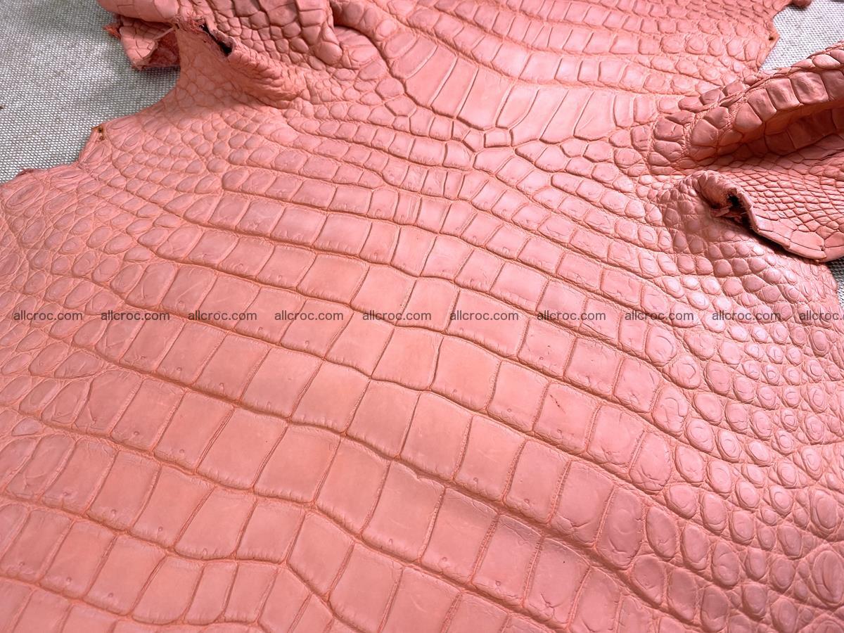 Crocodile skin belly part 32cm salmon color 1471 Foto 0