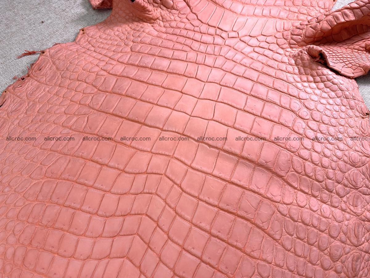 Crocodile skin belly part 32cm salmon color 1471 Foto 4