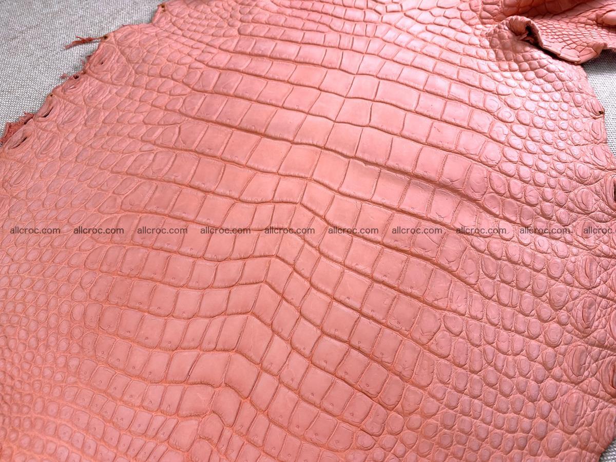 Crocodile skin belly part 32cm salmon color 1471 Foto 5