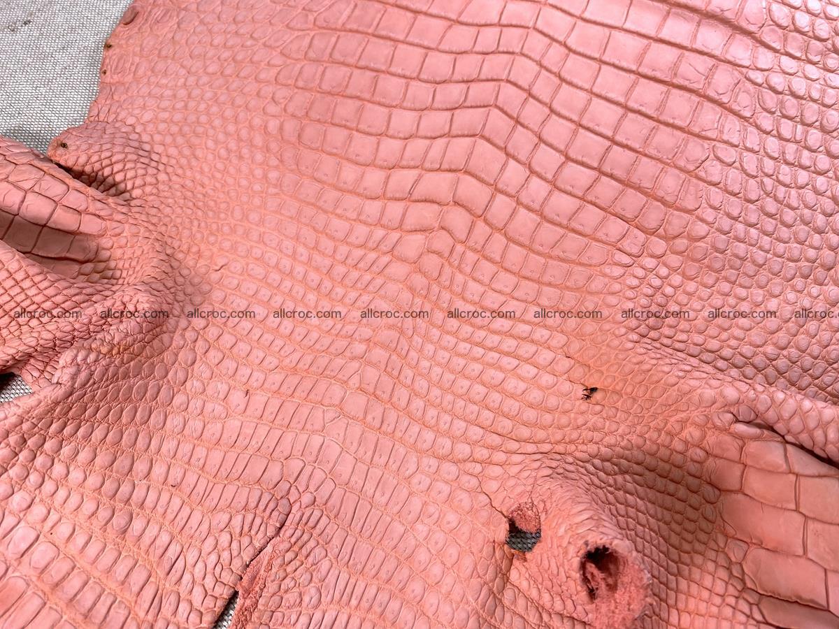 Crocodile skin belly part 32cm salmon color 1471 Foto 12