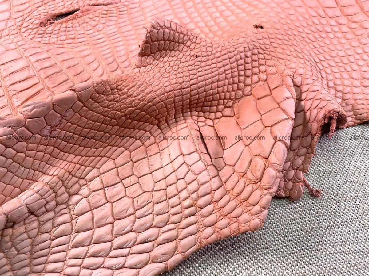 Crocodile skin belly part 32cm salmon color 1471 Foto 13