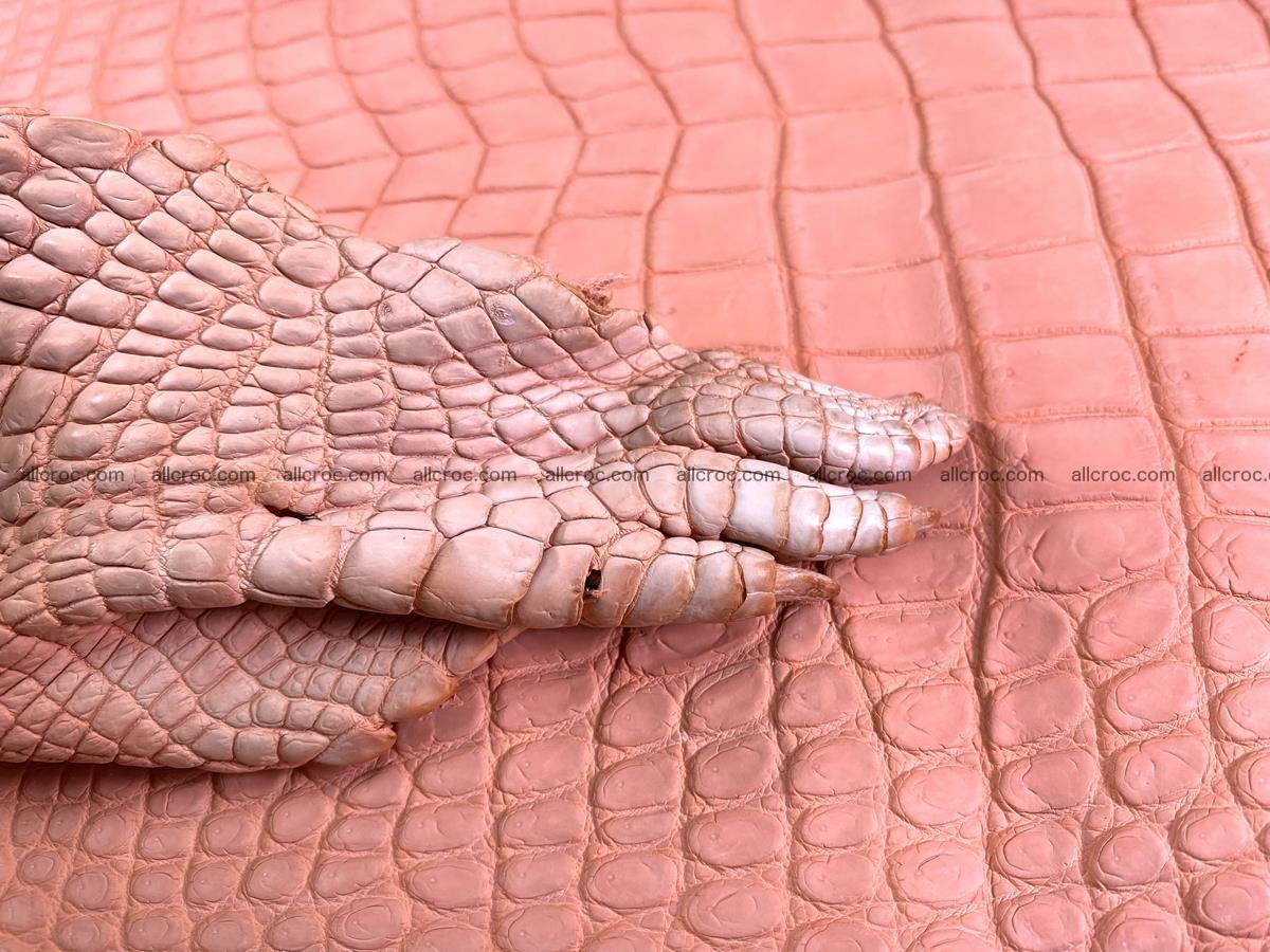 Crocodile skin belly part 32cm salmon color 1471 Foto 8