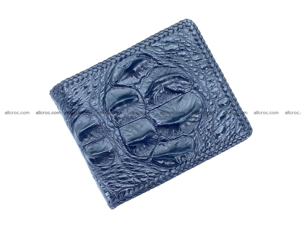 Crocodile skin bifold wallet with braided trim 2270 Foto 0