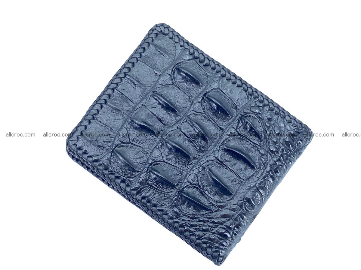 Crocodile skin bifold wallet with braided trim 2270 Foto 1