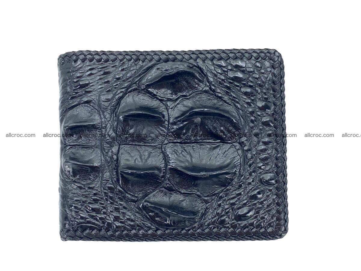 Crocodile skin bifold wallet with braided trim 2270 Foto 2