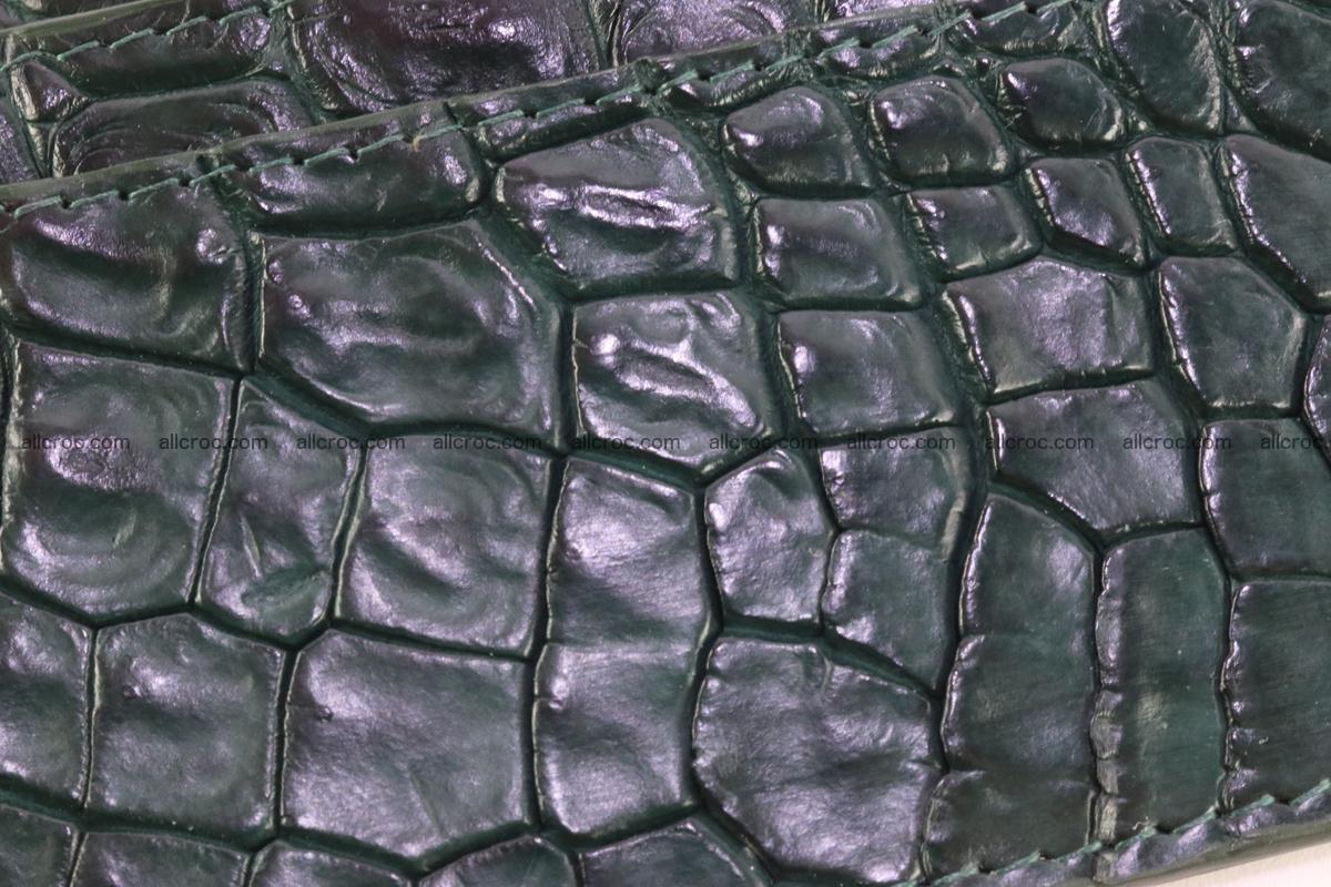 Card holder from Siamese crocodile skin dark green color 372 Foto 2