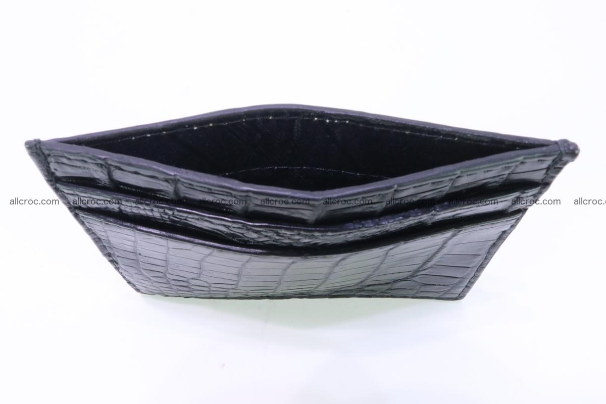crocodile skin card holder black color 375 Foto 4