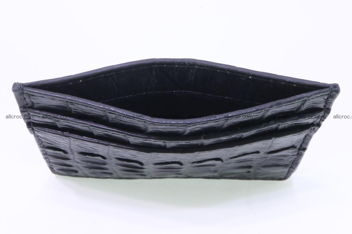 Card holder from tail part of Siamese crocodile skin black color 376 Foto 3
