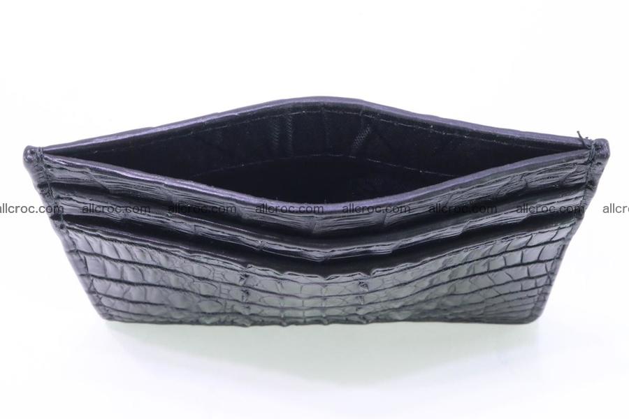 Card holder from tail part of Siamese crocodile skin black color377