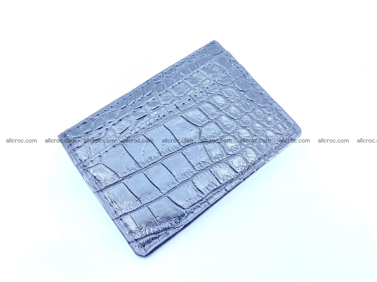 crocodile skin card holder black color 375 Foto 0