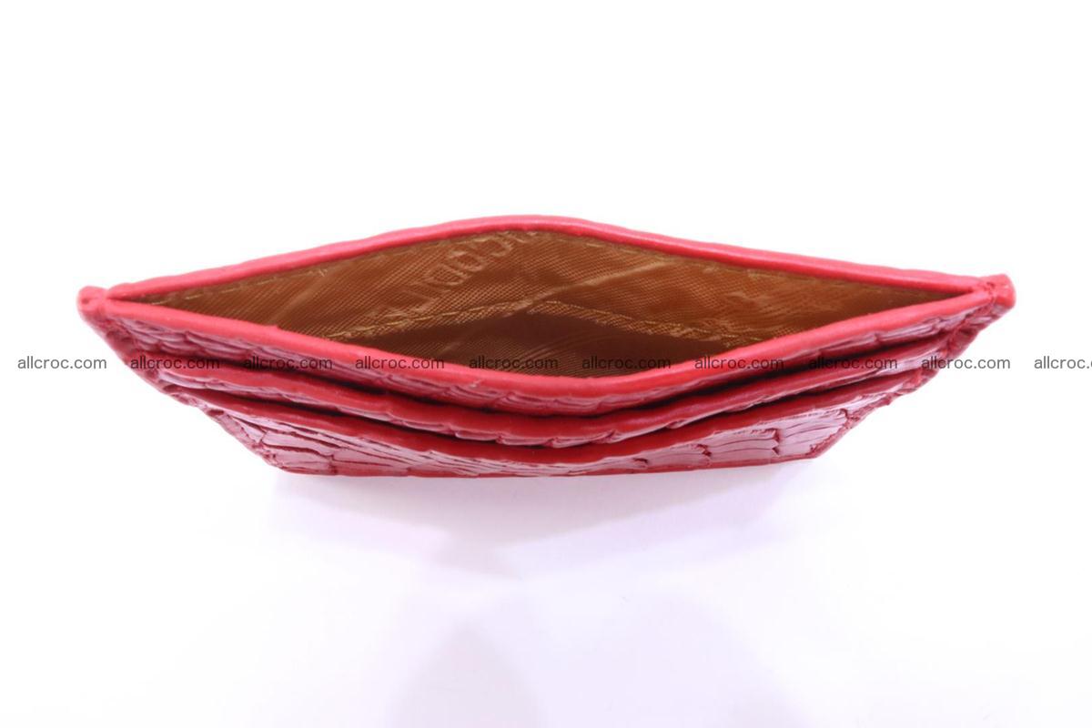 Card holder from Siamese crocodile skin red color 368 Foto 4