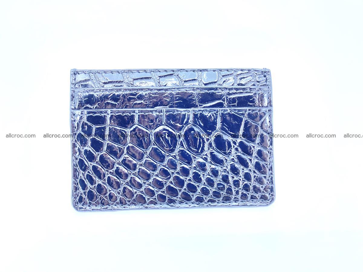 crocodile skin card holder black color 1001 Foto 1