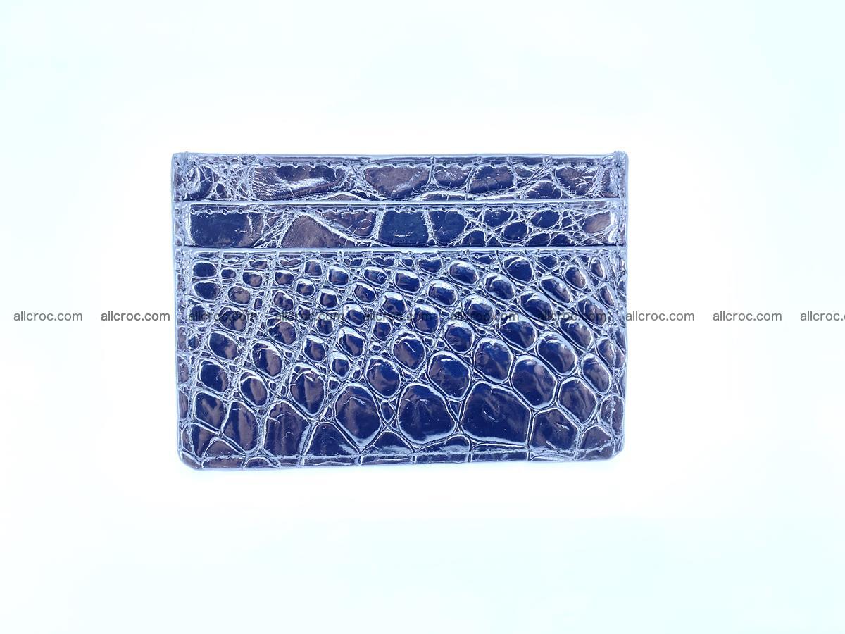 crocodile skin card holder black color 1001 Foto 2