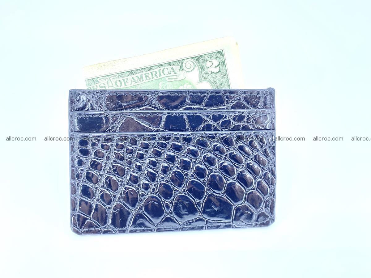 crocodile skin card holder black color 1001 Foto 3