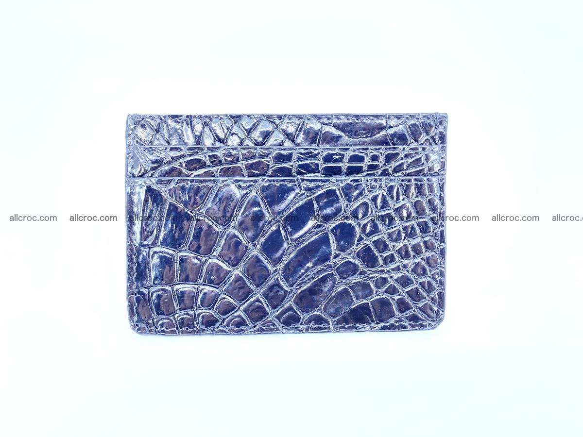 crocodile skin card holder black color 1002 Foto 2