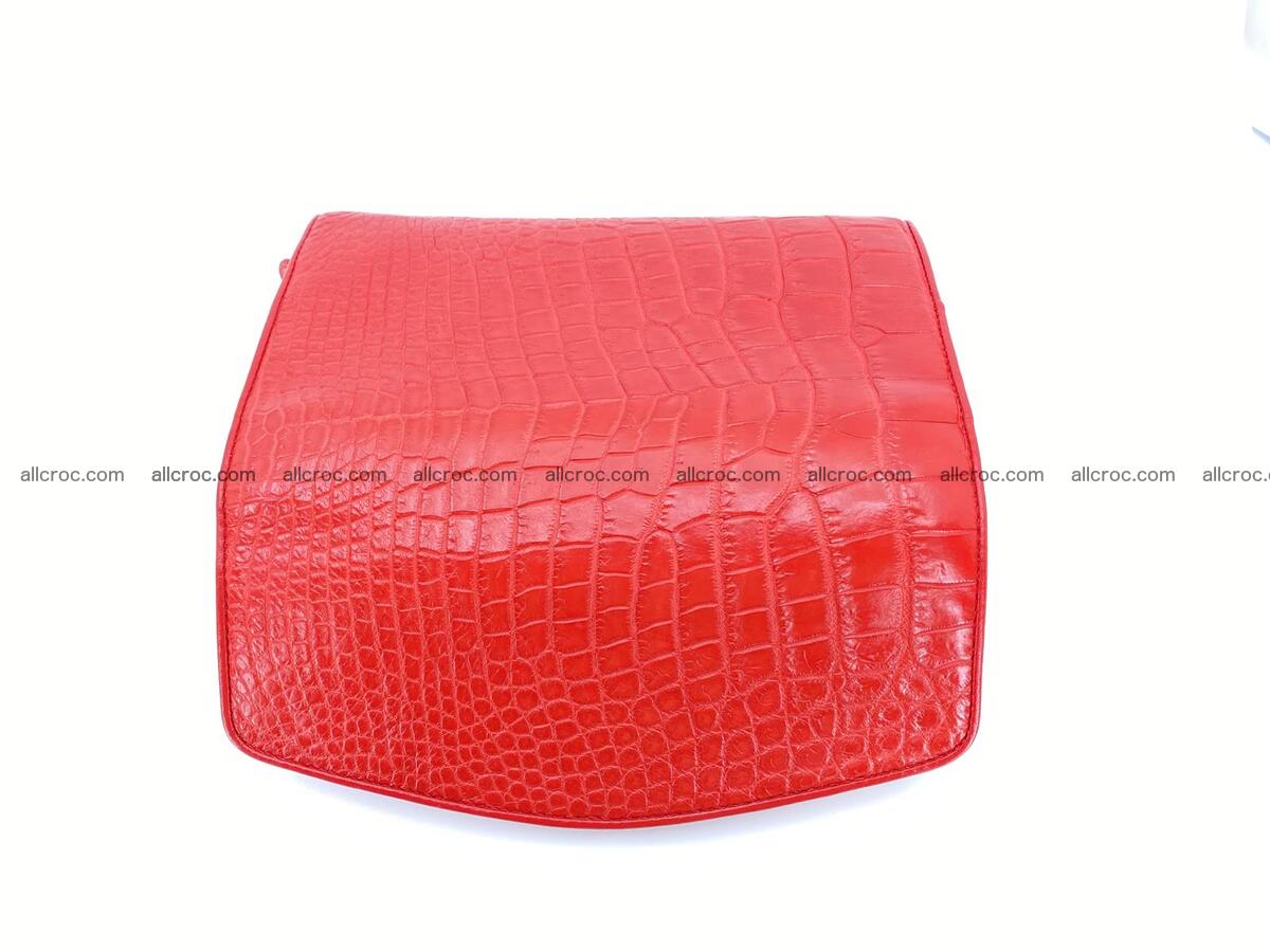 Crocodile skin clutch for women red color 1290 Foto 6