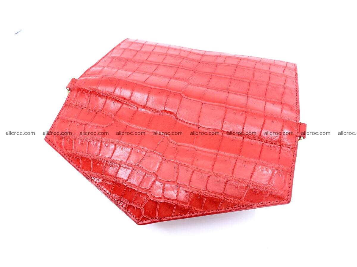 Crocodile skin clutch for women red color 1291 Foto 10