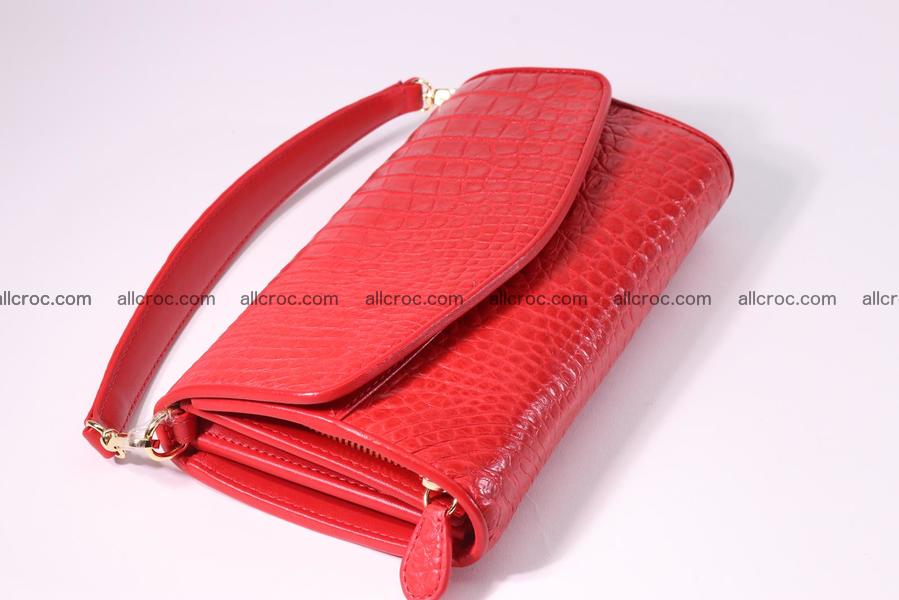 Crocodile skin clutch for women red color 1290