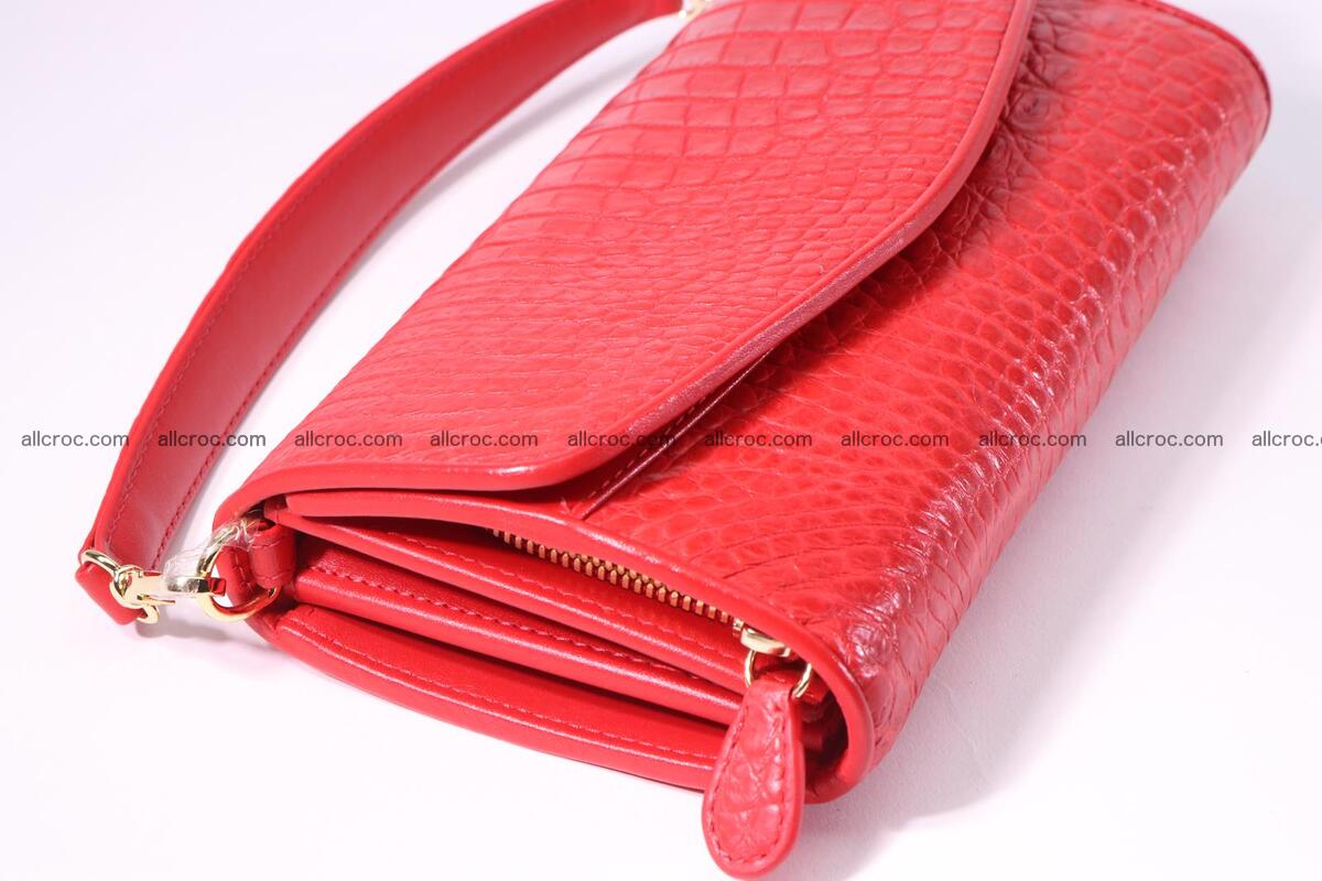 Crocodile skin clutch for women red color 1290 Foto 2
