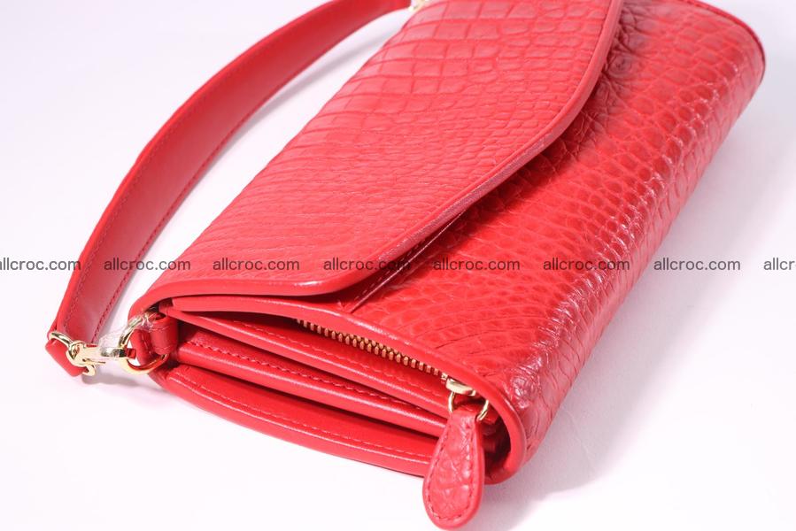 Crocodile skin clutch for women red color 1290