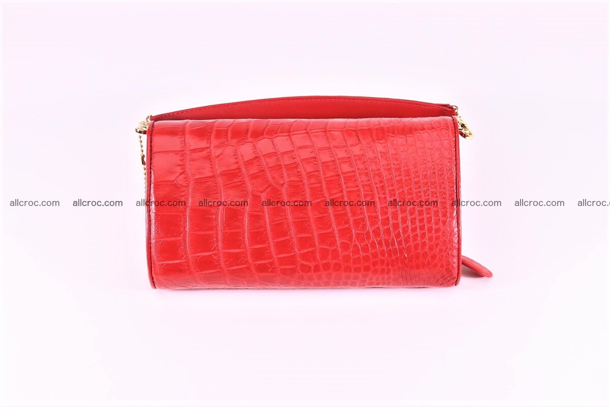 Crocodile skin clutch for women red color 1290 Foto 3