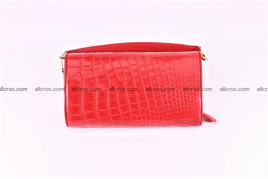 Crocodile skin clutch for women red color 1290