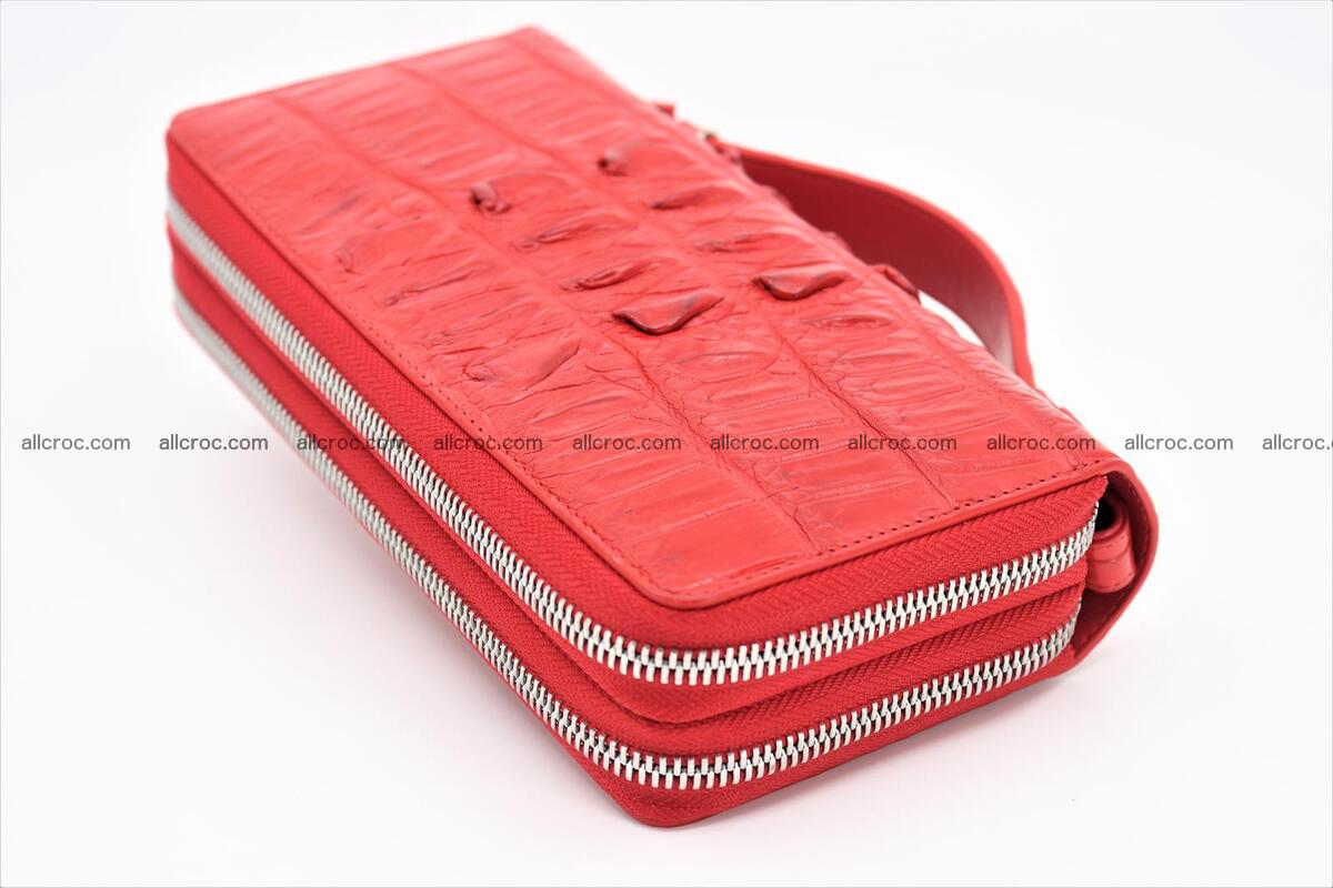 Crocodile skin clutch red color 2 zips 1263 Foto 1