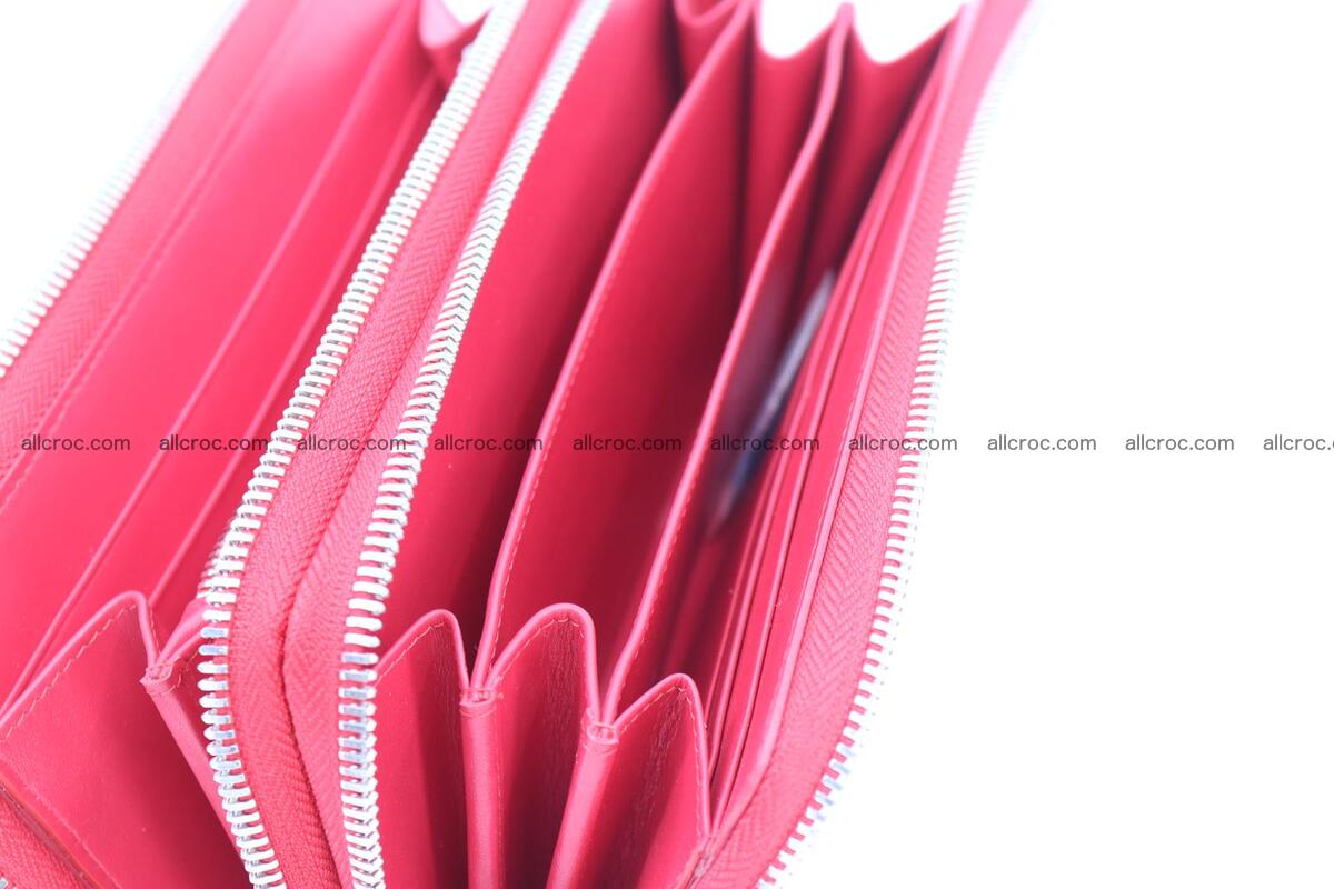 Crocodile skin clutch red color 2 zips 1263 Foto 15