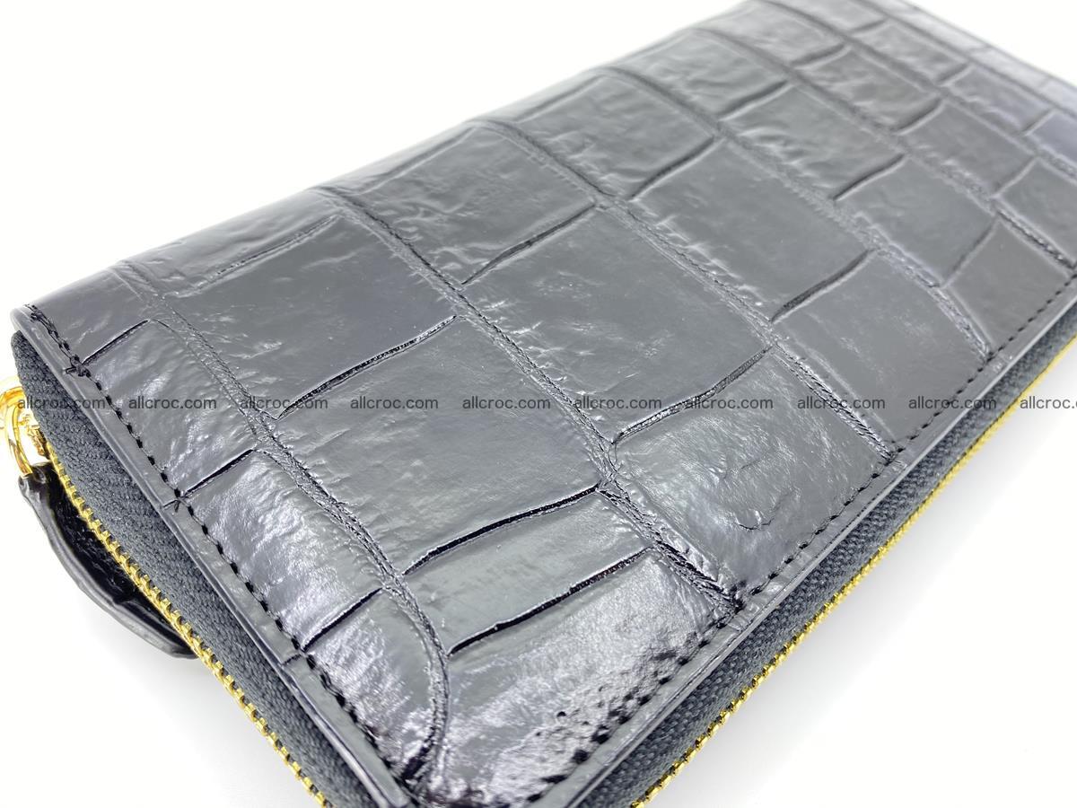 Crocodile skin long wallet 1 zip S-size 1379 Foto 2