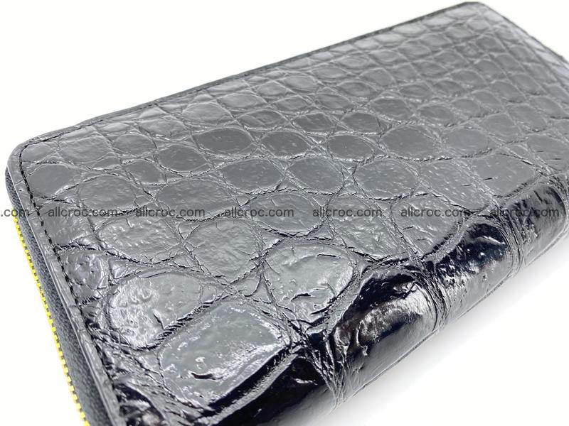 Crocodile skin long wallet 1 zip S-size 1379