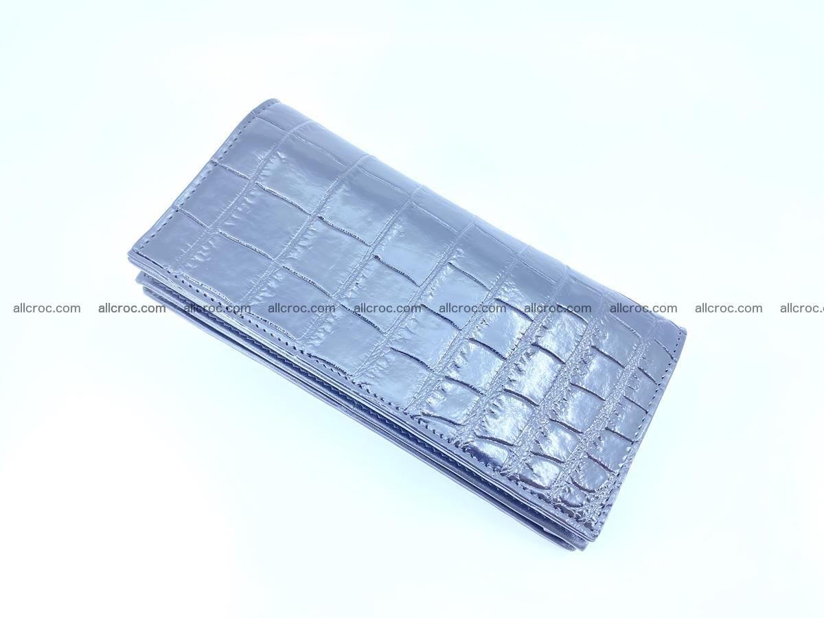 Crocodile skin long wallet bifold 487 Foto 5