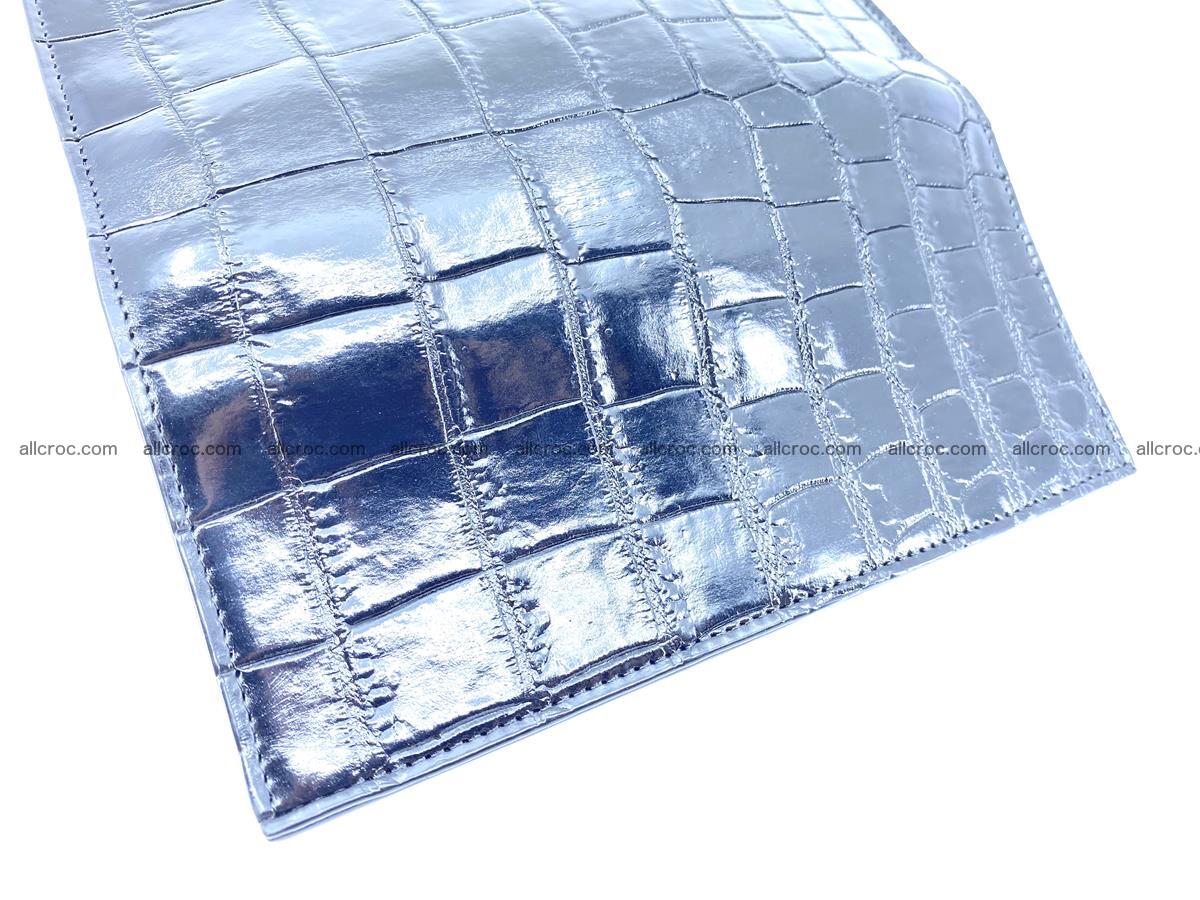 Crocodile skin long wallet bifold 487 Foto 10