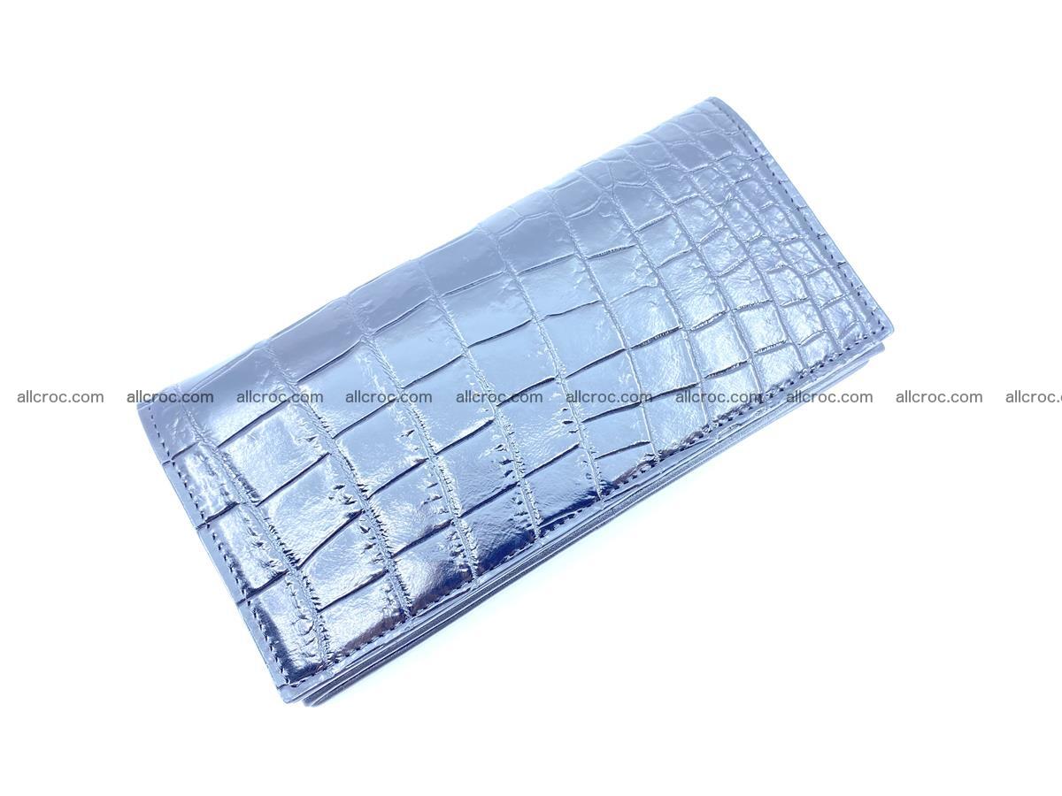 Crocodile skin long wallet bifold Siamese crocodile leather wallet 486 Foto 4