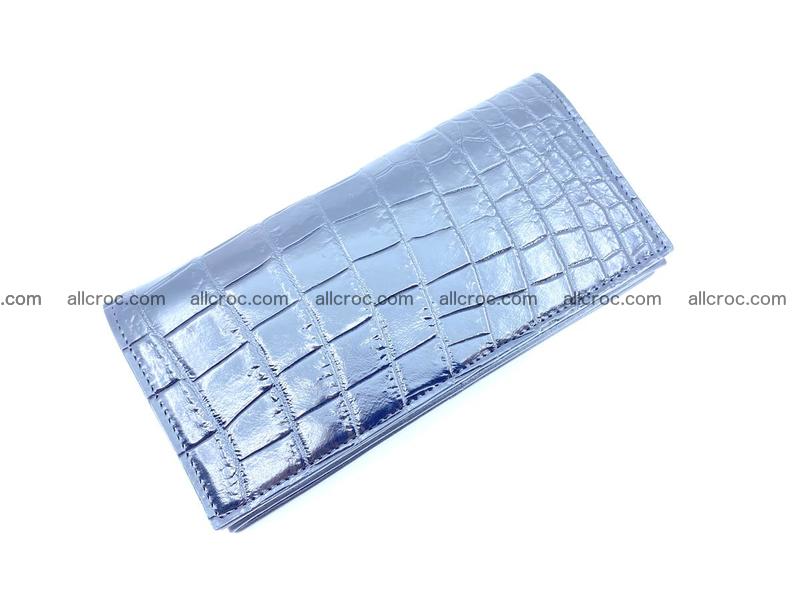 Crocodile skin long wallet bifold Siamese crocodile leather wallet 486